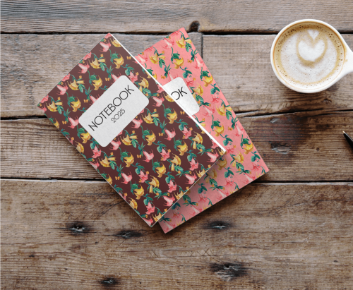 Cuadernos estampados estampado campanillas